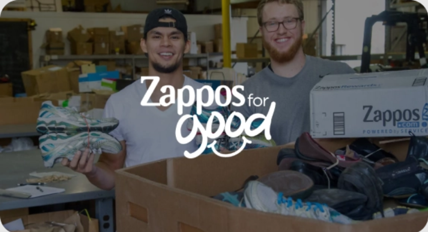 Shoe donation partnership with Zappos